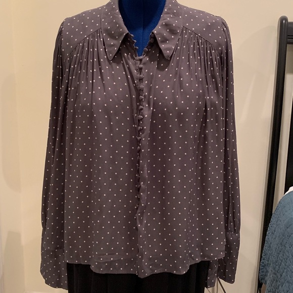 NWT Free People Swing Polka Dot Top - Picture 3 of 8